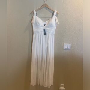 White dress with split